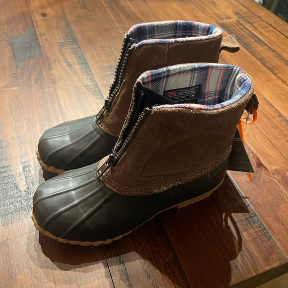 Brown and Black Duck Boots - Picture 2 of 3